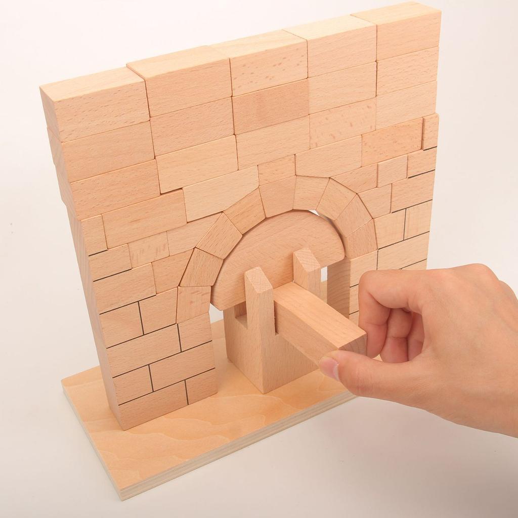 Roman Bridge Wooden Construction Blocks Bricks Toy Set 4-8 Years