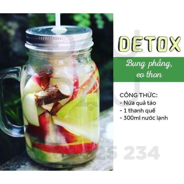Lọ thuỷ tinh làm nước detox