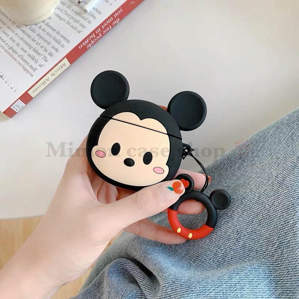 Hình ảnh Bao Case Ốp dành cho airpod 1 và 2, tai nghe bluetooth i11,i12, i100, i9s... silicon 3D Mickey Mouse cao cấp