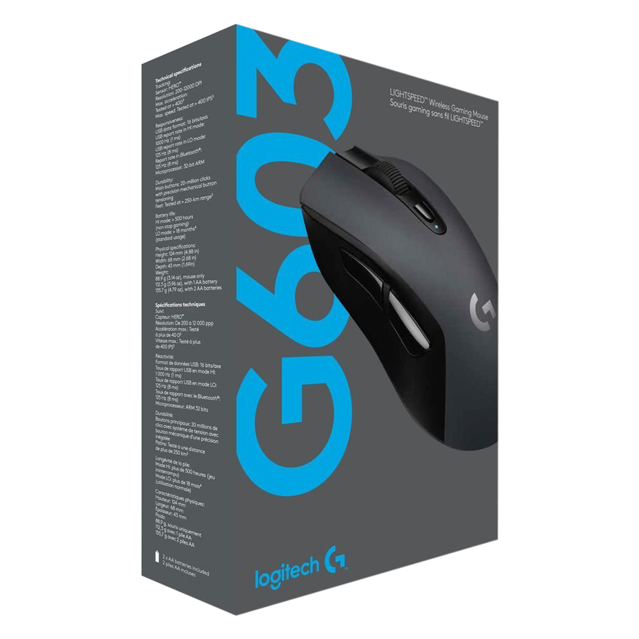 Chuột Chơi Game Không Dây Logitech G603 Lightspeed 12000DPI - Hàng Chính Hãng