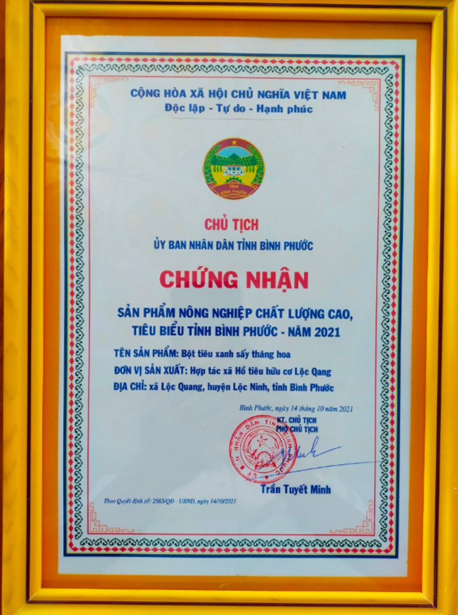 Bột tiêu xanh sấy thăng hoa