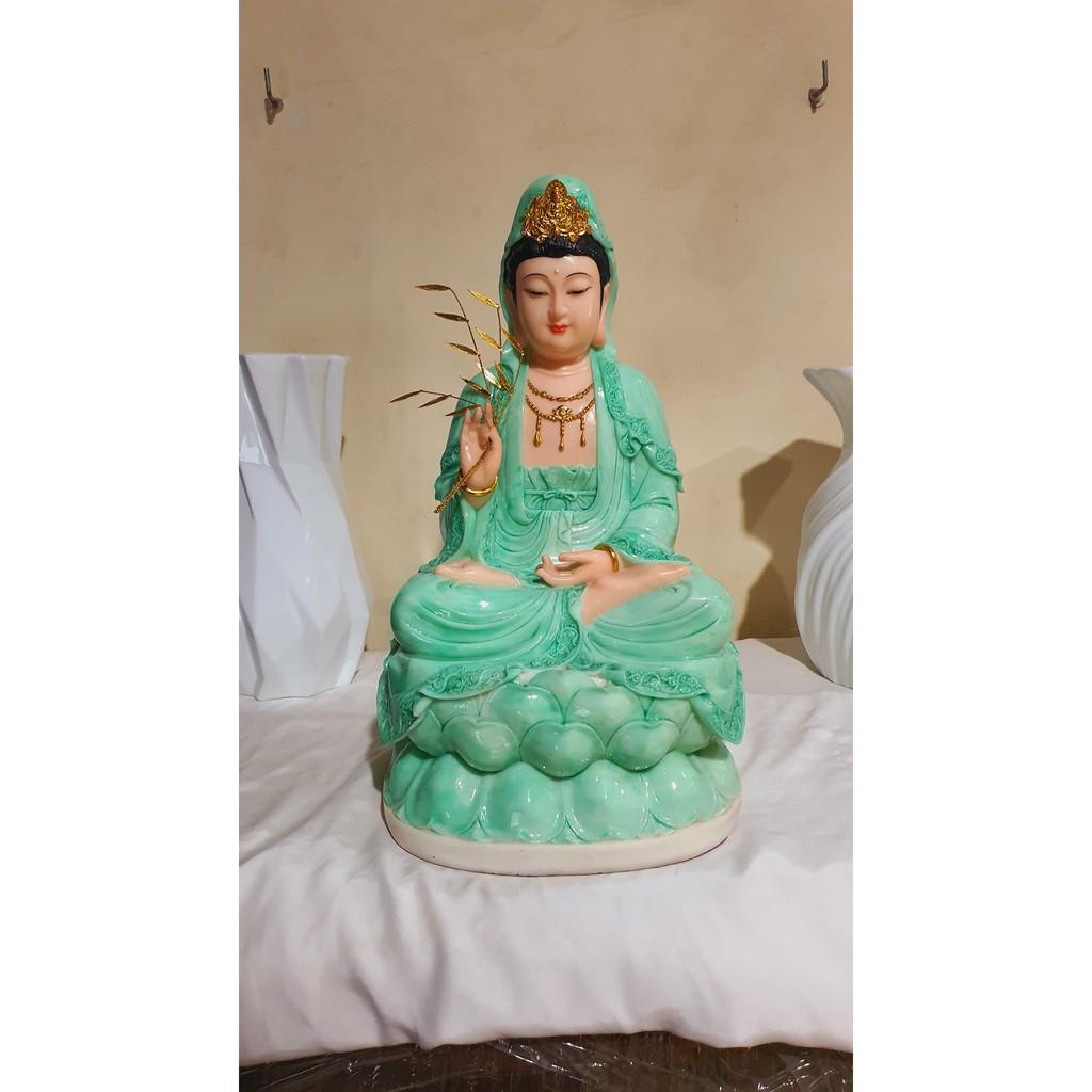 Tượng Quan Âm Đá cao 41 cm