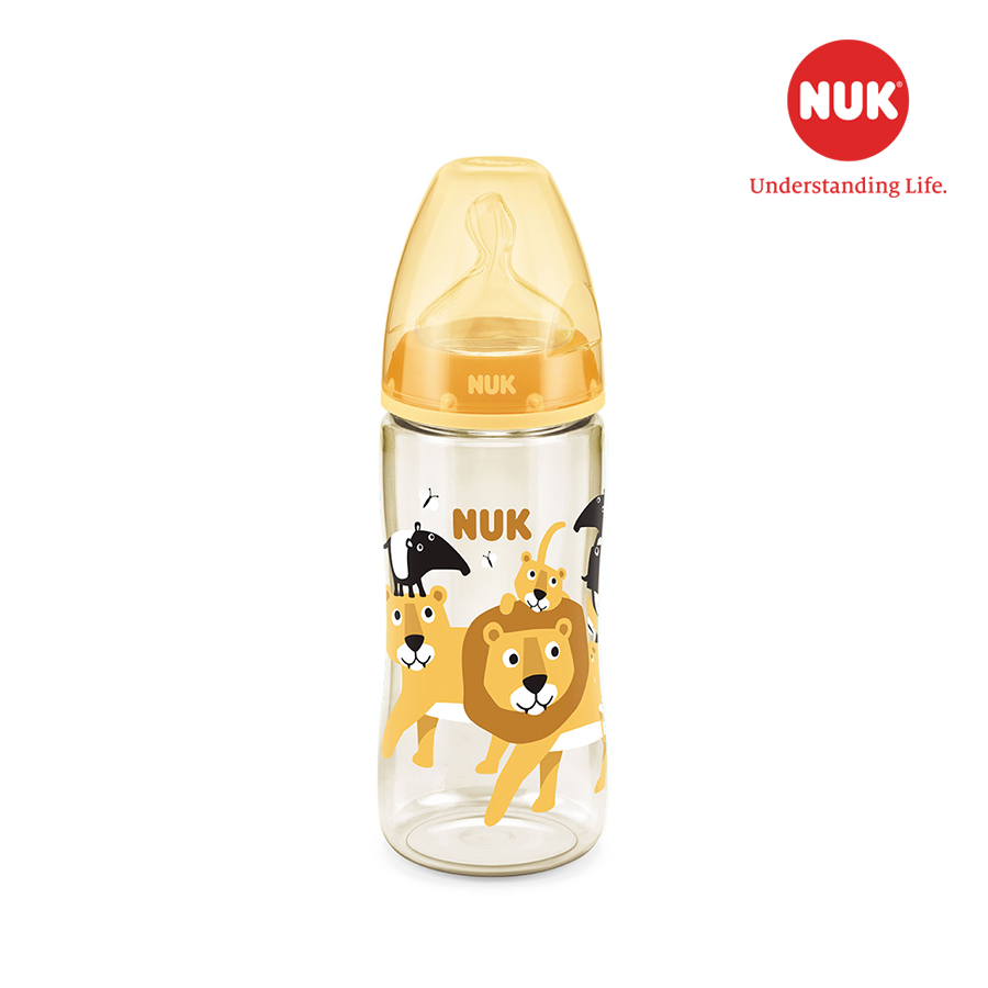 BÌNH SỮA NUK PREMIUM CHOICE+ NHỰA PPSU 300ML NÚM TI S2-M (ANIMALS)