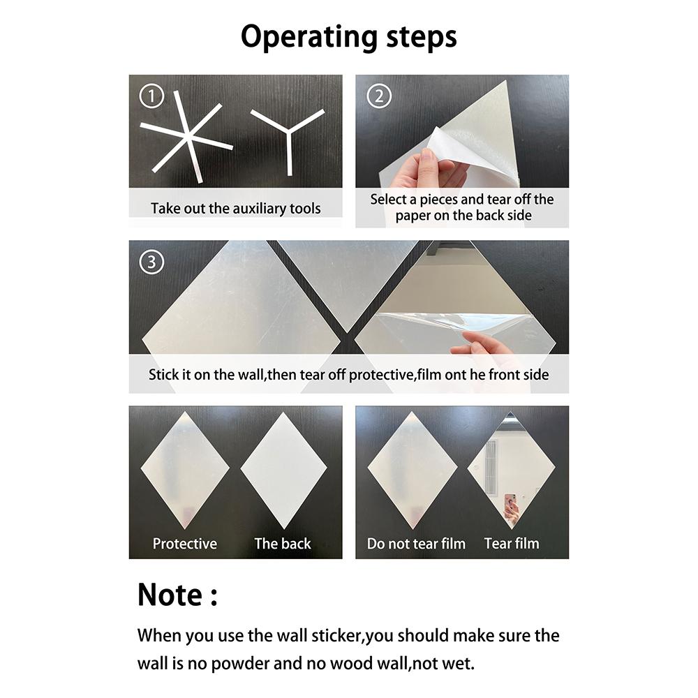 Đề can dán tường , Kim cương, Gương phản chiếu