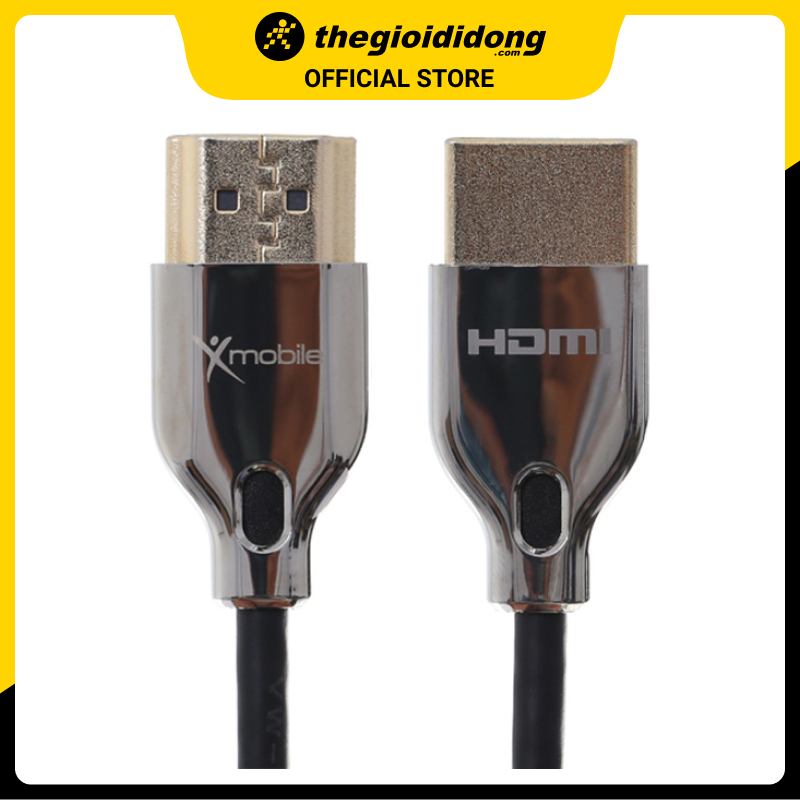 Cáp HDMI 2.0 Slim 2m Xmobile DS139-2TB Đen Bạc - Hàng chính hãng