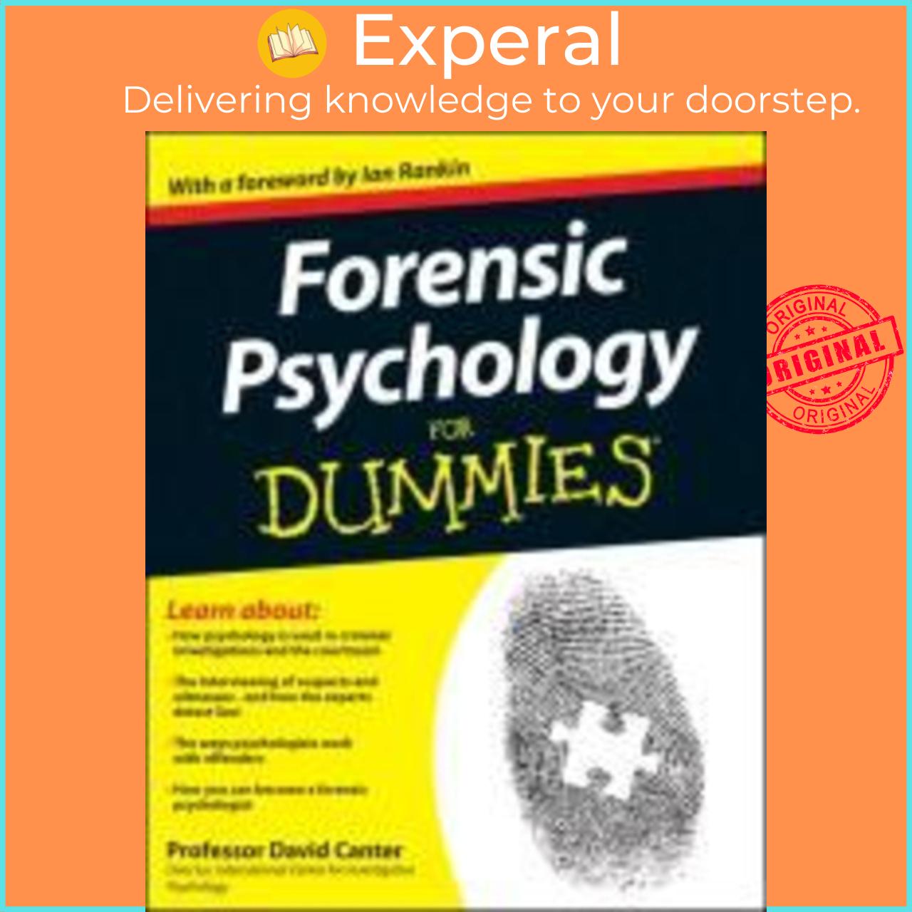 Sách - Forensic Psychology For Dummies by David V. Canter