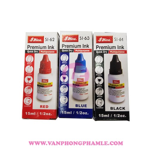 Mực dấu nhanh khô không bong tróc trên mọi chất liệu Shiny SI-Màu Đỏ