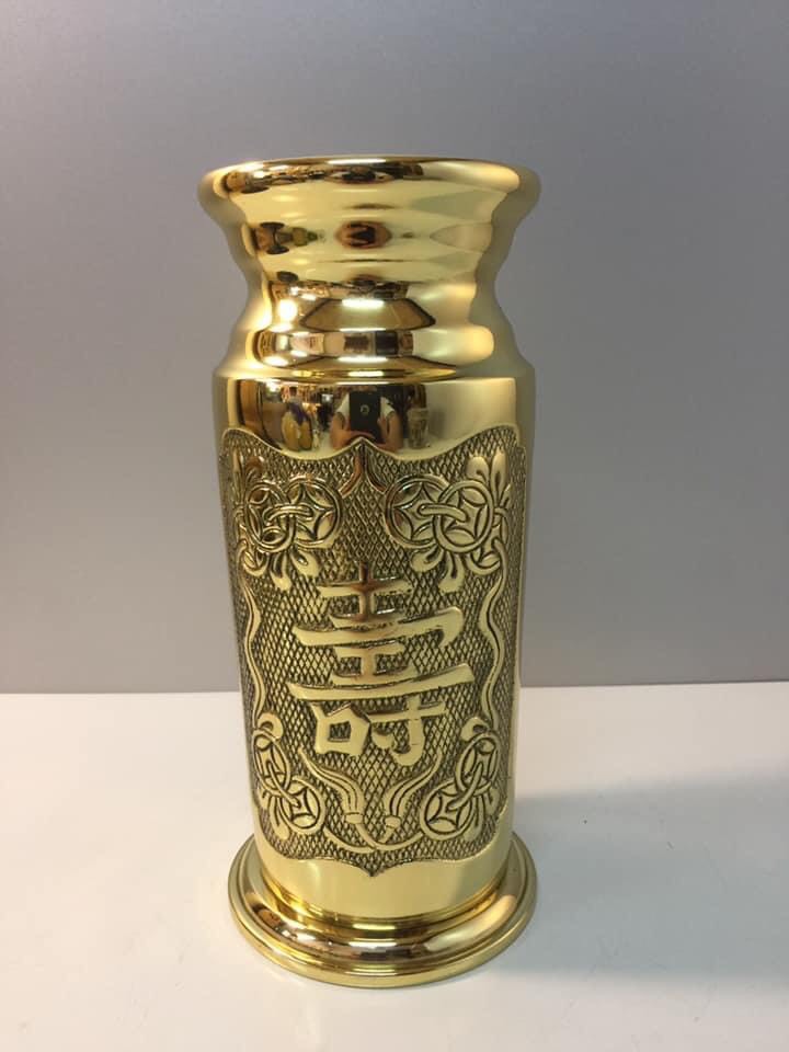 Đồ thờ cúng bằng đồng, Ống hương bằng đồng vàng (dành cho bàn thờ và khám thần tài , Bàn thờ Phật ) phong thuỷ , bộ thờ cúng KH18595