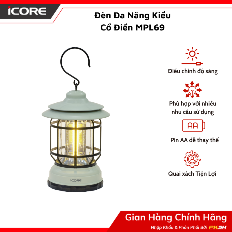 Đèn Đa Năng Kiểu Cổ Điển  iCore MPL69 - Hàng chính hãng