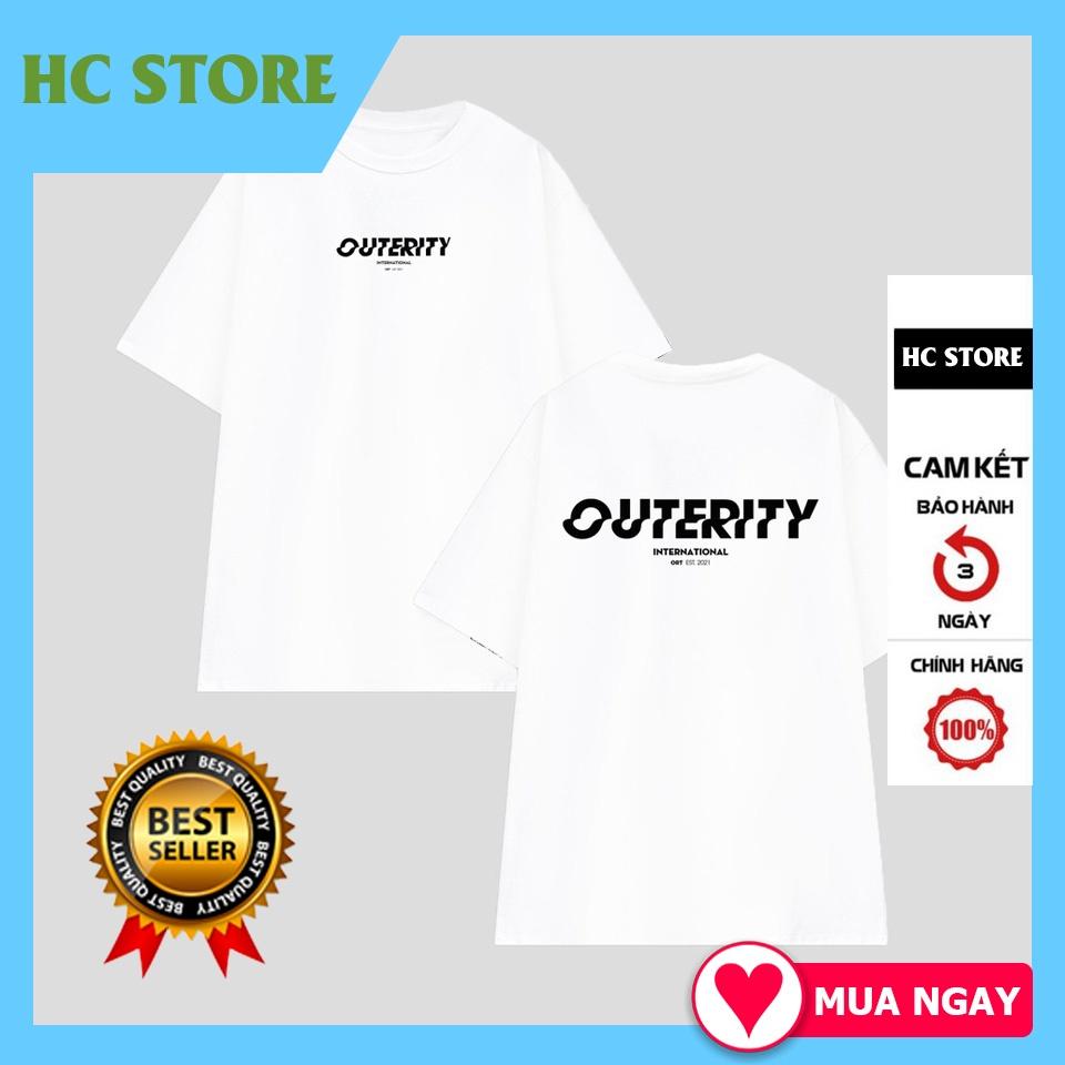 Áo thun Áo thun Outerity Signature - Form rộng tay lỡ ngắn tay độc đẹp