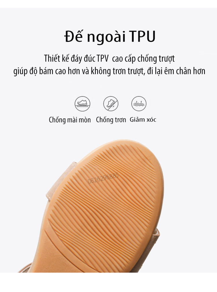 Giày quai ngang nữ giày sandals nữ dép quai hậu nữ cao 5 cm - 320-270A.