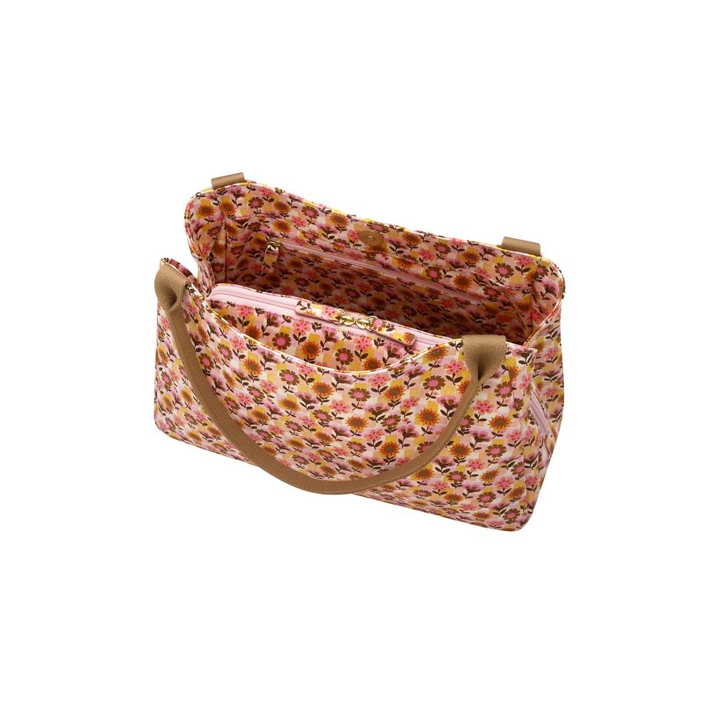 Cath Kidston - Túi đeo vai/The New Day Bag - Retro Ditsy - Pink/Yellow -1048919