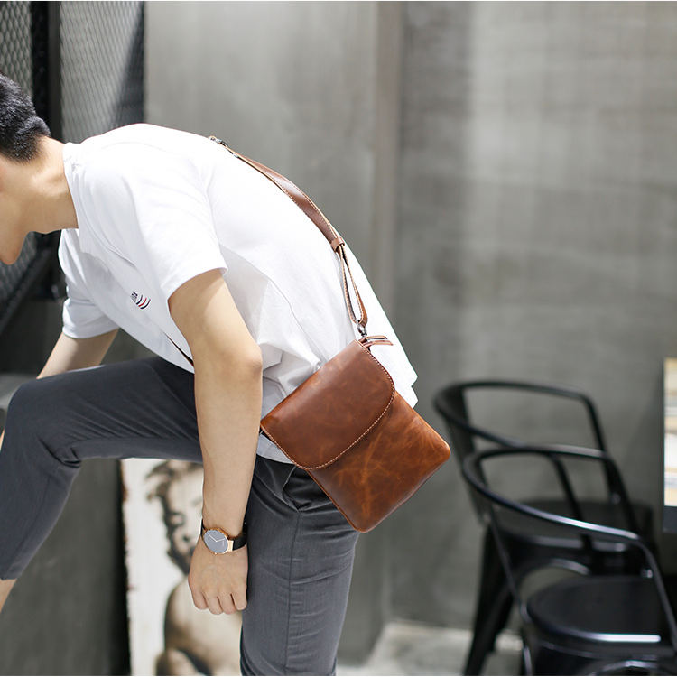 Túi Nam Đeo Chéo DC04 Nhỏ Gọn Siêu Tiện Lợi Chất Da Cao Cấp Siêu Bền