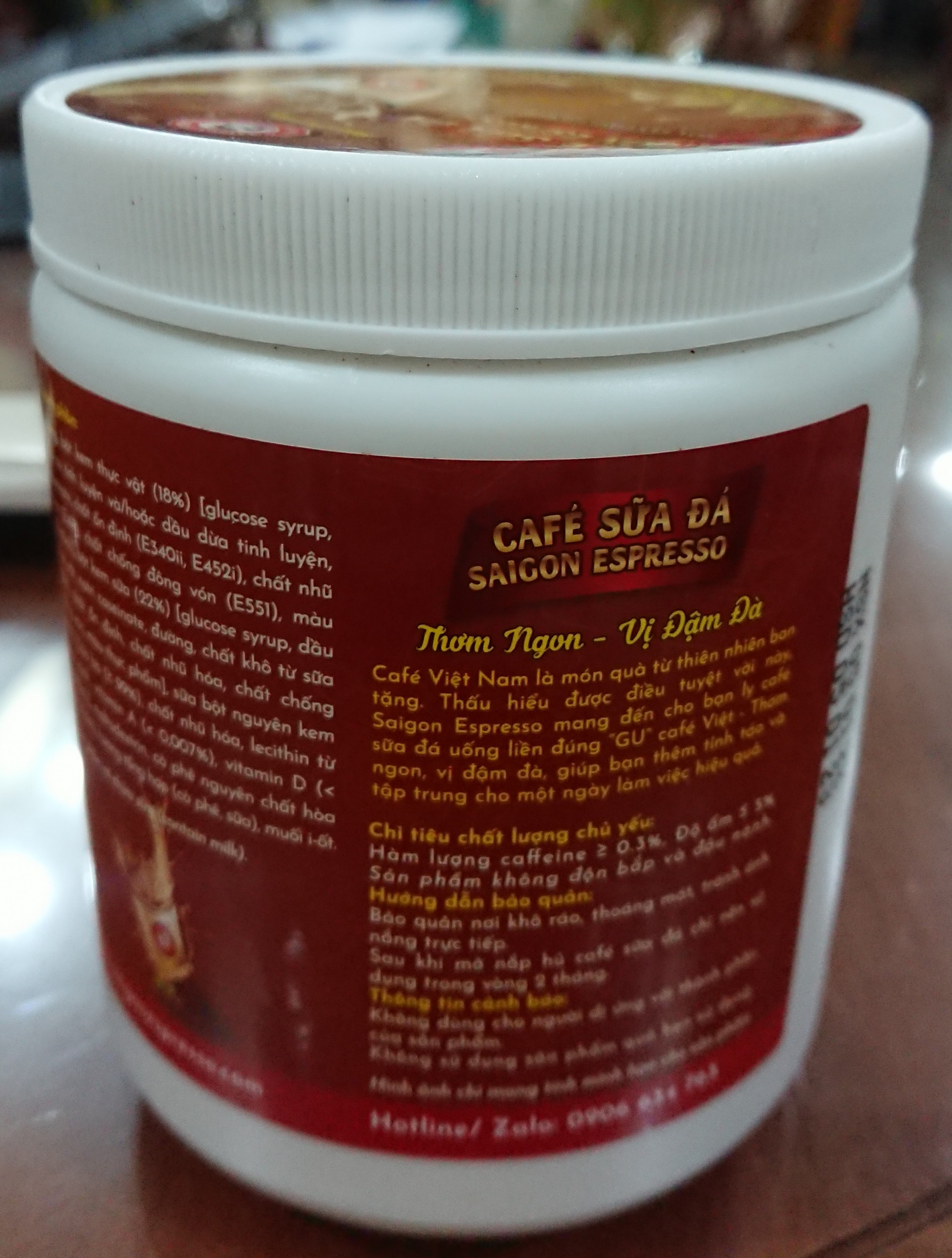 Cà phê sữa đá Saigon Espresso hòa tan, HỦ NHỰA 320g/hủ