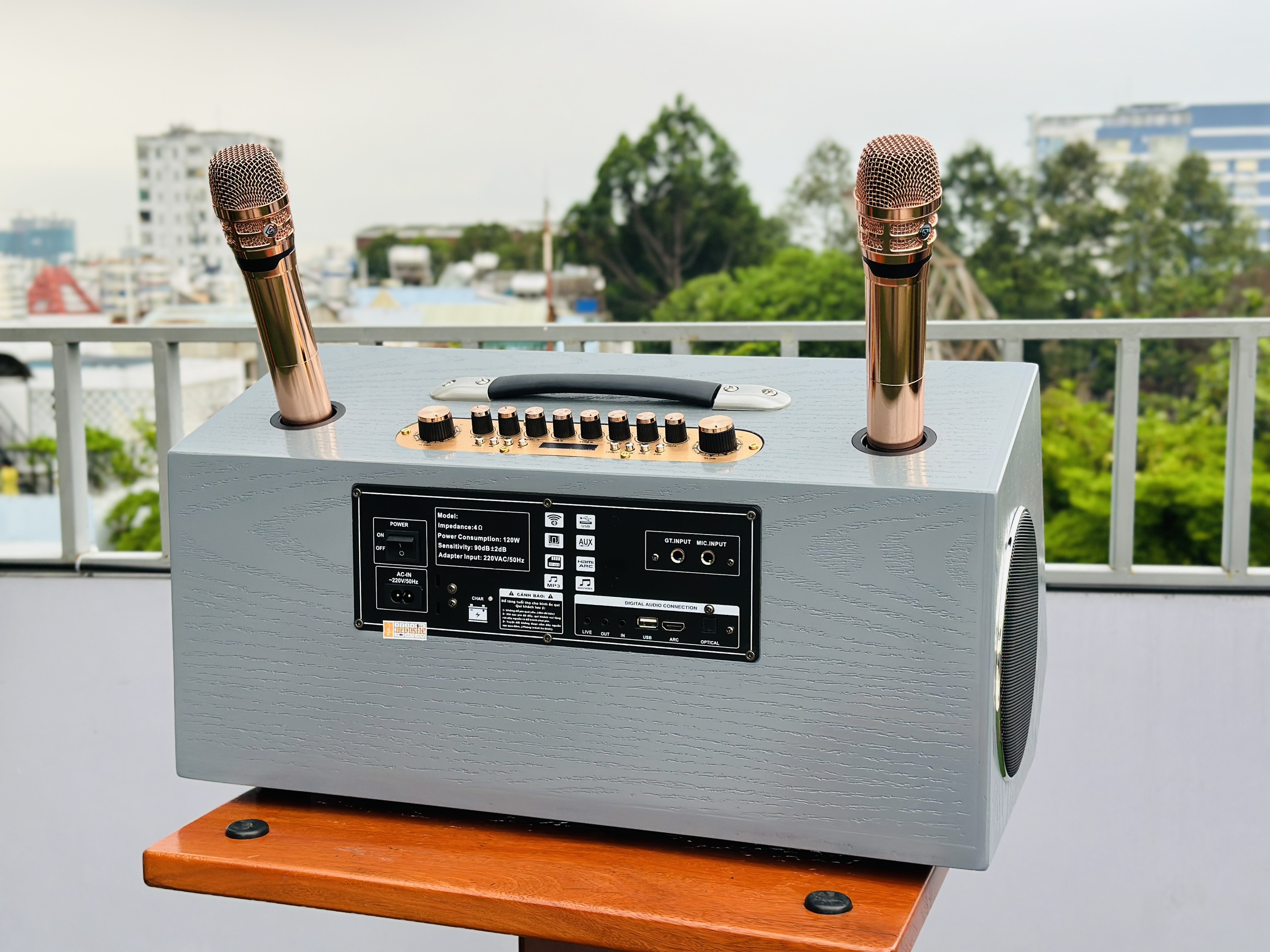 Loa Karaoke Mới Nhất 2024 - Loa Bluetooth MTMAX K3 Pro - Hệ Thống 6 Loa 3 Đường Tiếng Công Suất Lớn 500W, Bass Đôi 2 Tấc, Âm Thanh Mạnh Mẽ, Đi Kèm 2 Micro Cao Cấp, Bảo Hành Chính Hãng 12 Tháng, Hàng Chính Hãng