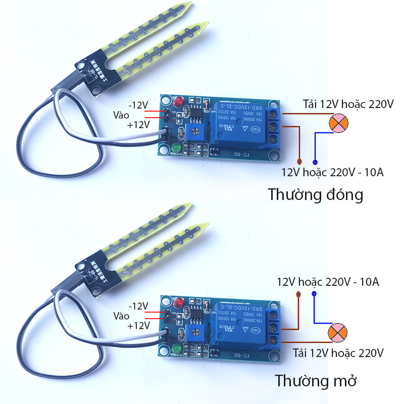 Mạch Cảm Biến Độ Ẩm Đất 12V