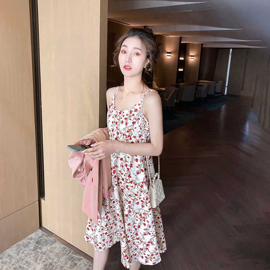Váy hoa 2 dây nữ thời trang Ohazo! mùa hẹ cực Cute, mềm mại, thoáng mát - Phong cách thời trang phương Tây - AG205