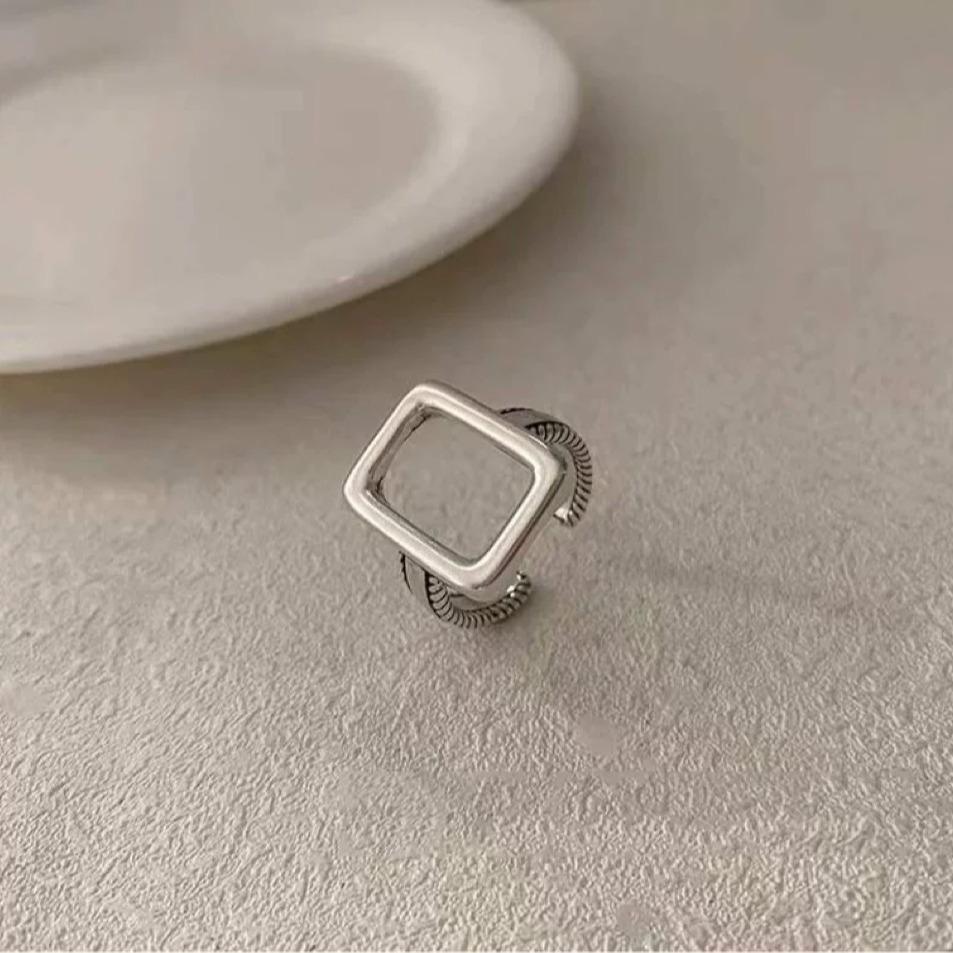 Nhẫn Nam Nữ Mix Ring Phong Cách Hiphop Màu Đen Bạc Đẹp Cao Cấp - Nhẫn Chất liệu Titan Không Gỉ - CamCamVintage
