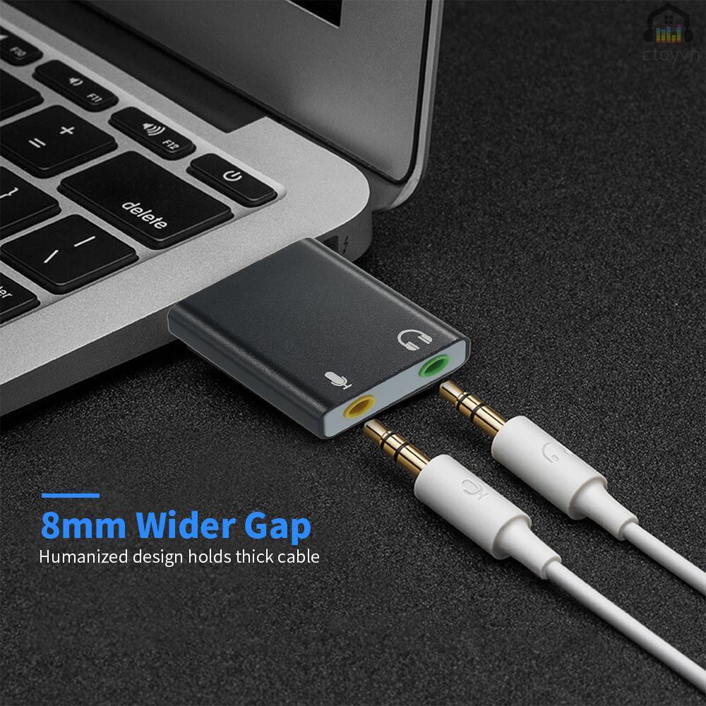 Thẻ âm thanh mở rộng USB 7.1 sang 3.5mm cho PC Laptop