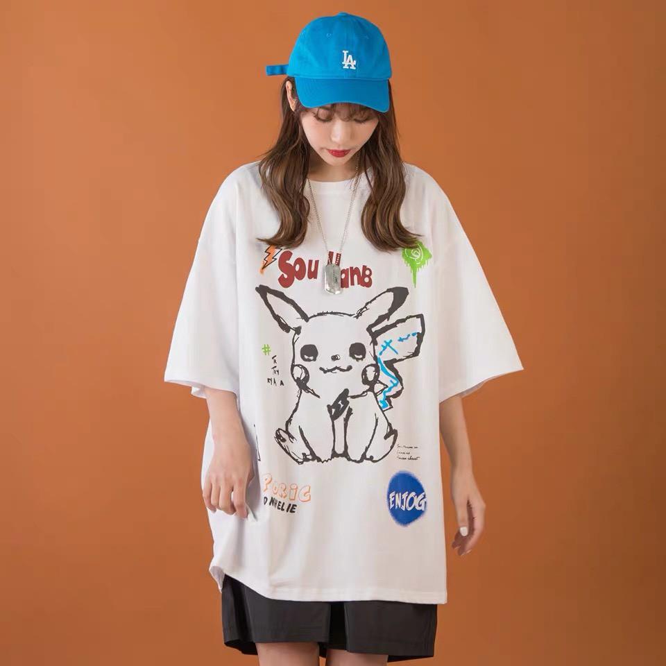 - Áo thun tay ngắn unisex in PIKACHU