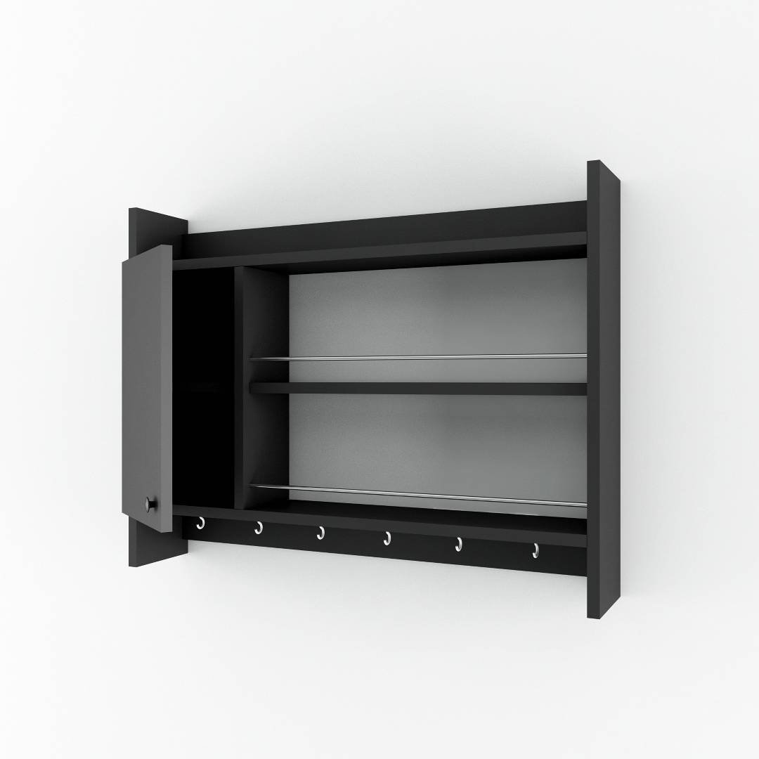 Kệ gỗ nhà bếp hiện đại SMLIFE Knerr | Gỗ MDF dày 17mm chống ẩm | D80xR15xC80cm