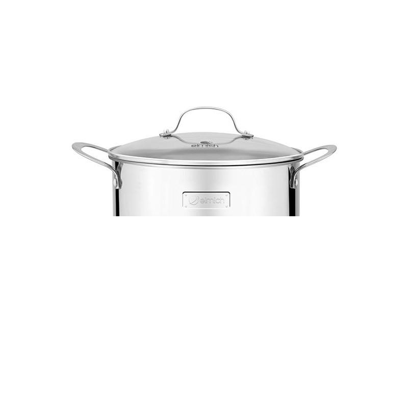 Nồi inox cao cấp 3 lớp đáy liền Trimax EL-3736 size 28cm