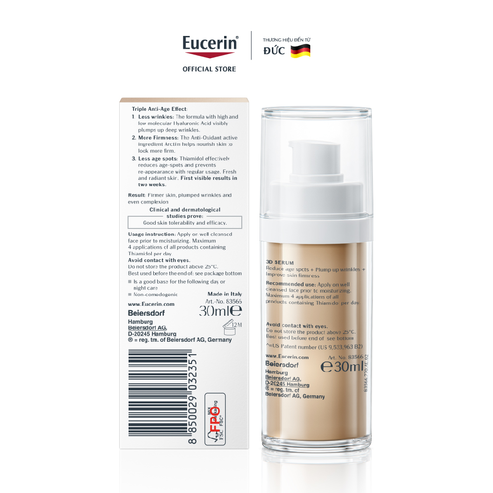 Tinh chất ngăn ngừa lão hóa Eucerin Hyaluron Radiance-Lift Filler 3D Serum 30ml