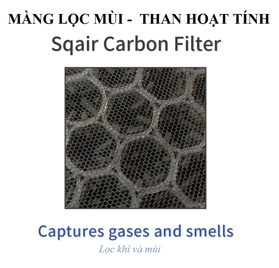 Màng lọc máy lọc không khí SQAir – Smart Air - Hàng chính hãng - Màng lọc than hoạt tính