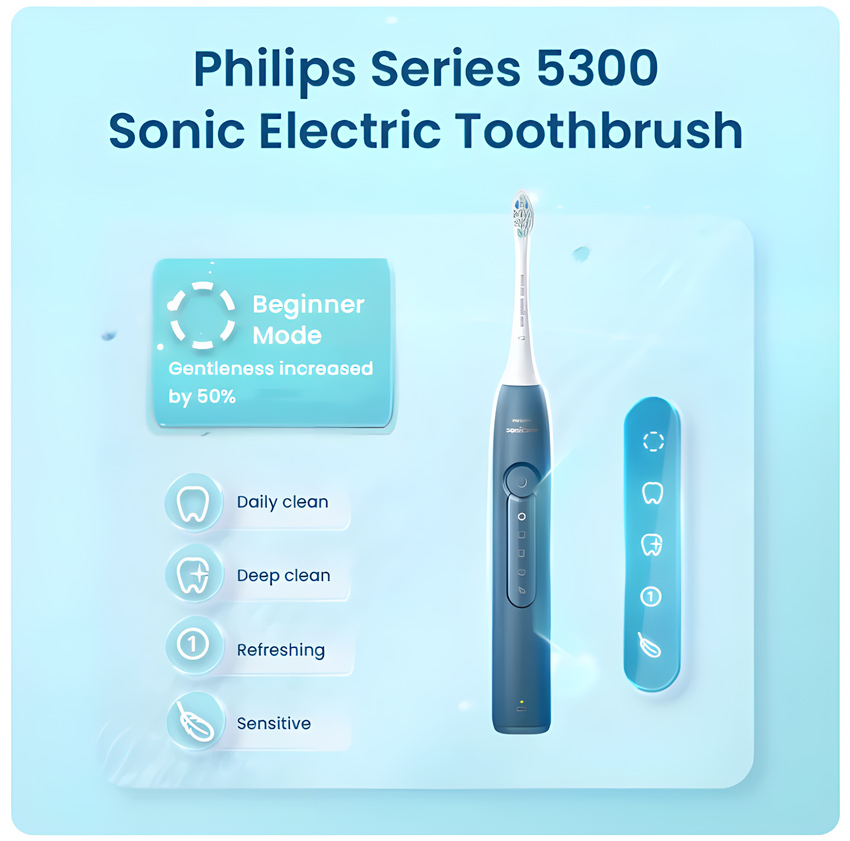 Bàn chải đánh răng điện Sonicare ProtectiveClean serial 5300. Thương hiệu Hà Lan cao cấp Philips - HX5181 - HÀNG CHÍNH HÃNG