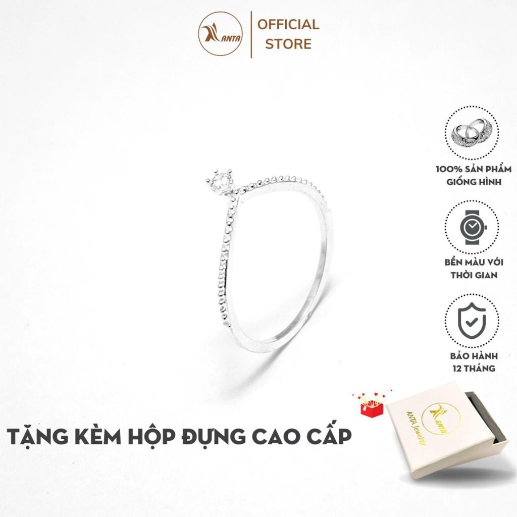 Nhẫn bạc nữ ATJ9039 , nhẫn nữ thiết kế nguyệt quế nhỏ ANTA Jewelry