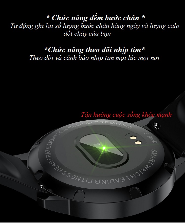 Đồng hồ thông minh đo nhịp tim, theo dõi sức khỏe T4 Pro ( Thiết kế sang trọng, chống nước cao IP68 ) - Hàng nhập khẩu
