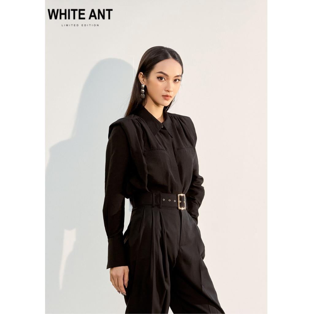 Áo Sơ Mi Nữ WHITE ANT KENDRER GERMAN COLLAR SHIRT Thiết Kế Nhún Ở Vai Thân Trước, Chất Liệu Vải Tencel Mặt Sứ 170300134
