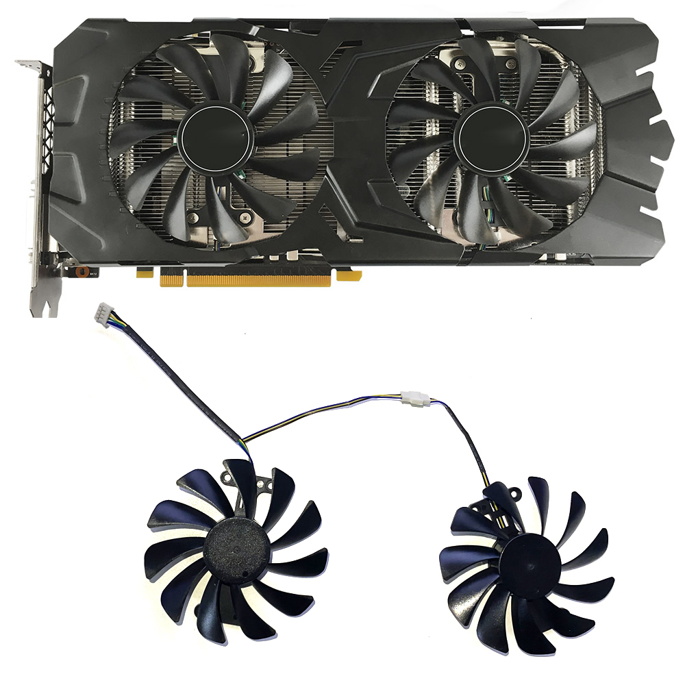 2PCS 95MM 4PIN 12V GTX 1070 GPU Fan For KFA2 GALAXY GeForce GTX 1070 1070Ti 1080 EXOC SNPR Graphics Card cooling replace Fans