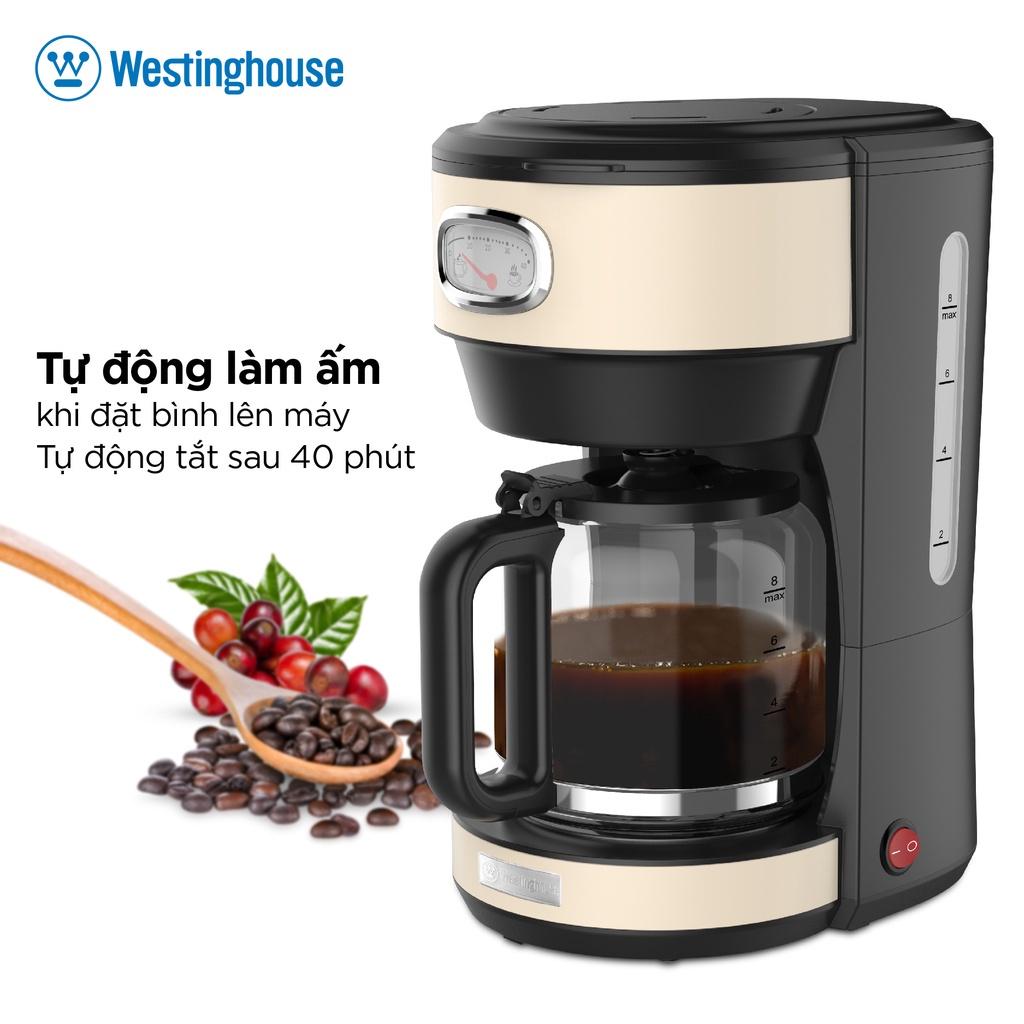 Máy Pha Cafe Westinghouse, Máy Pha Cà Phê, ?Dung Tích 1.25L, Công Suất 1000W, Nhập Mỹ, BH 12 Tháng - Trắng