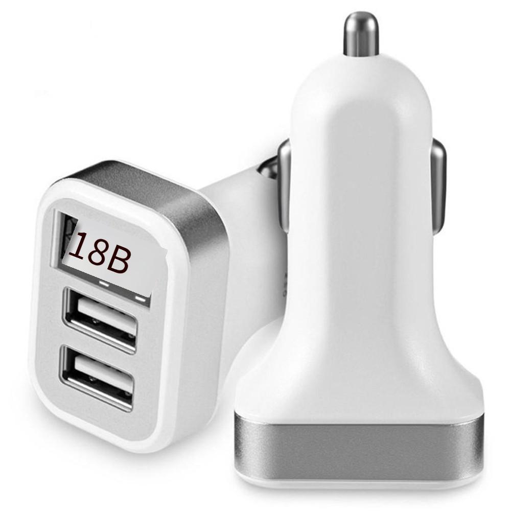 Bộ sạc xe hơi màn hình kỹ thuật số USB kép 2.4A thuận lợi nhất Bộ sạc điện thoại di động trên xe hơi với bộ sạc xe hơi 2 trong 1 USB kép kỹ thuật số