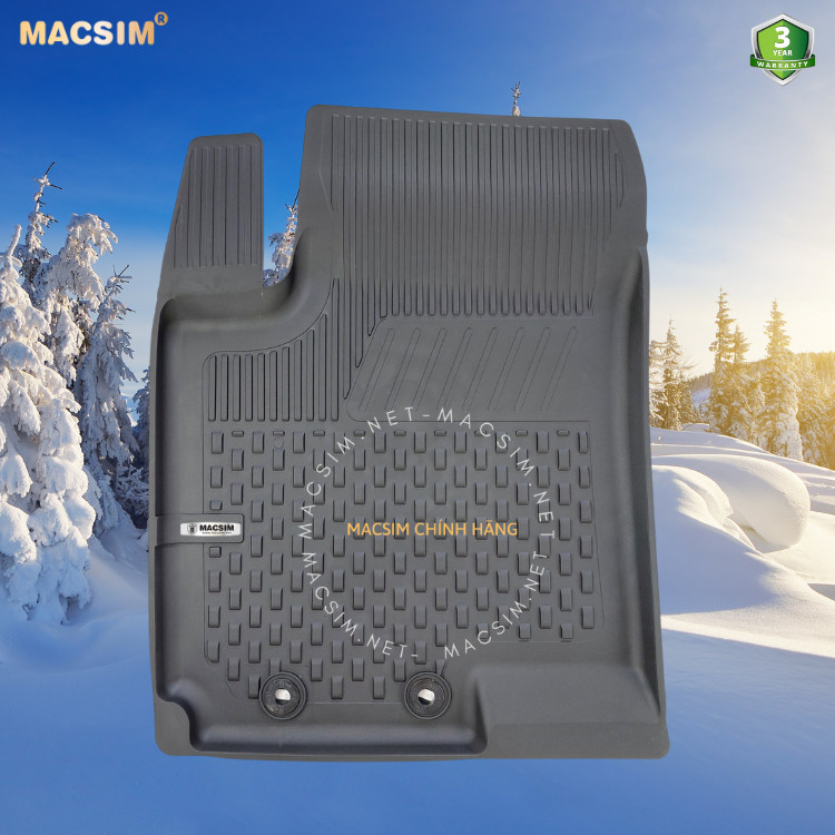 Thảm lót sàn ô tô nhựa TPE Silicon KIA RIO 2017+ Black Nhãn hiệu Macsim