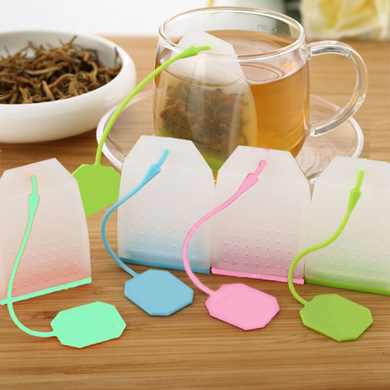 Bag Style Tea Strainers Infuser Strainer Food Grade Silicone Tea Bag Leaf Filter Diffuser Teaware Teapot Accessory Kitchen Tools