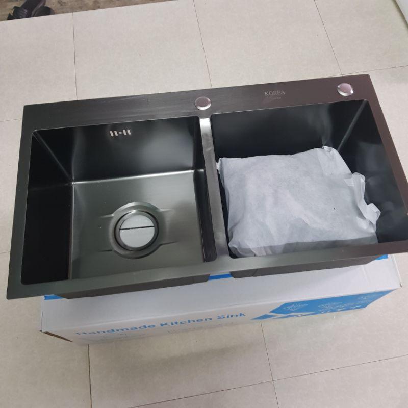 CHẬU NANO + VÒI rửa bát phủ NANO.8245 cân.