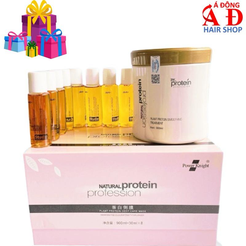 Bộ mặt nạ phục hồi tóc hư tổn Protein + Tinh chất Keratin Studio Galanzer lọ 30ml