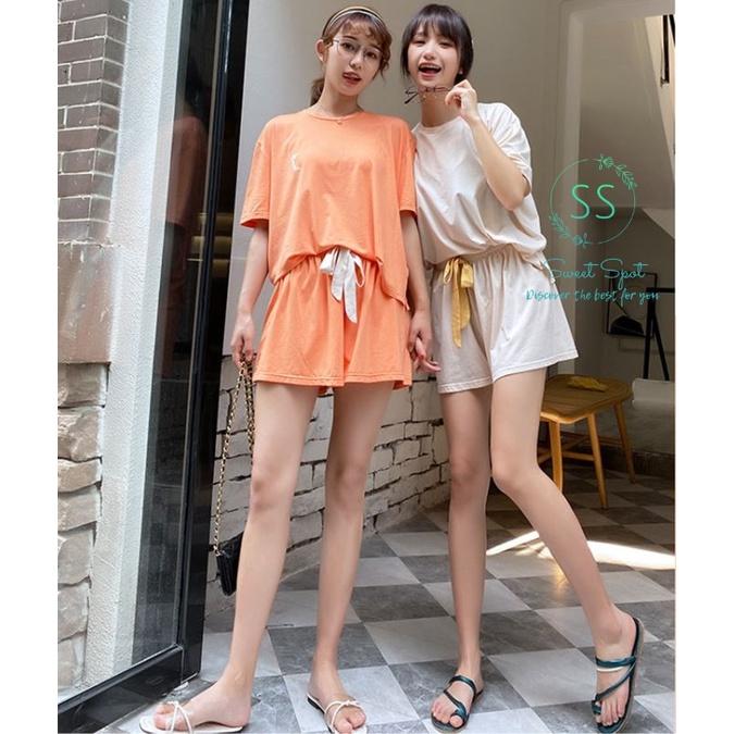 Set đồ nữ, đồ bộ mặc nhà, bộ đồ Hàn Quốc đi chơi, đi du lịch cotton cao cấp