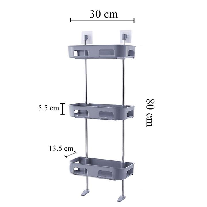 Kệ 2 tầng- 3 tầng nhà tắm nhà bếp dán tường tiết kiệm không gian