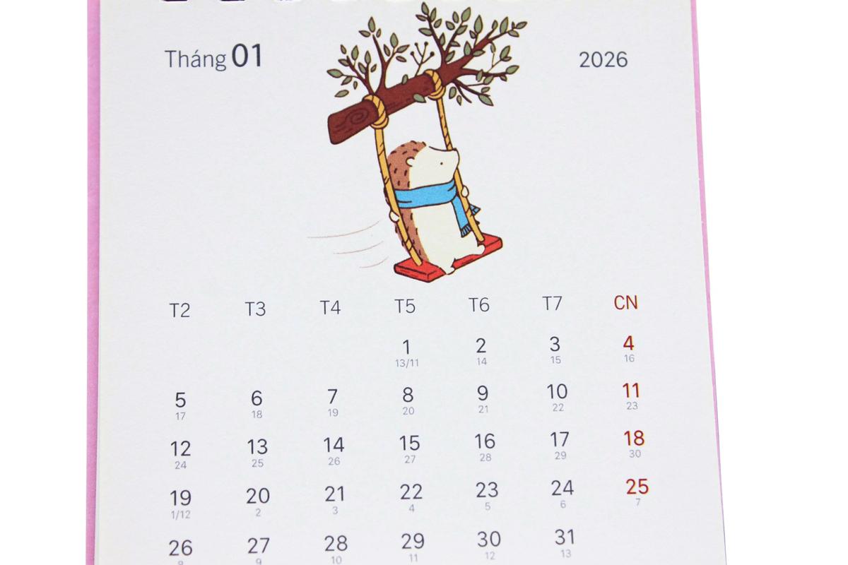 Lịch Bàn Teen Mini 2026 - Size S - Linh Lan - Mẫu 2