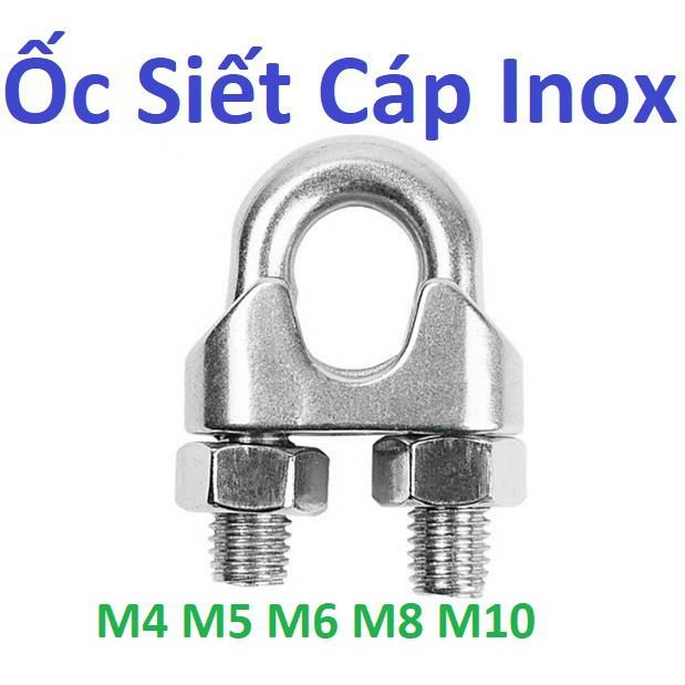 10 Cóc khóa cáp phi 4mm INOX cáp thép giá sỉ