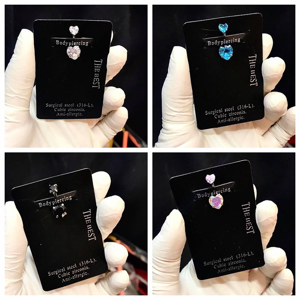 KHUYÊN RỐN ĐÁ HÌNH TYM - XUÂN SHOP CHUYÊN KHUYÊN NHẬP THÁI