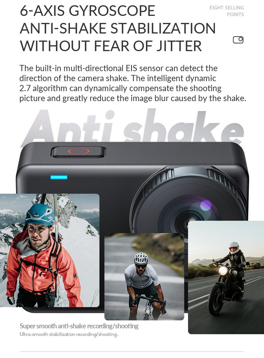 SJCAM SJ10 Pro Camera Hành Động Con Quay Hồi Chuyển EIS Supersmooth 4K 60FPS WiFi Từ Xa Camera Thể Thao Cực Chất 10M Thân Thể Thao Chống Nước DV