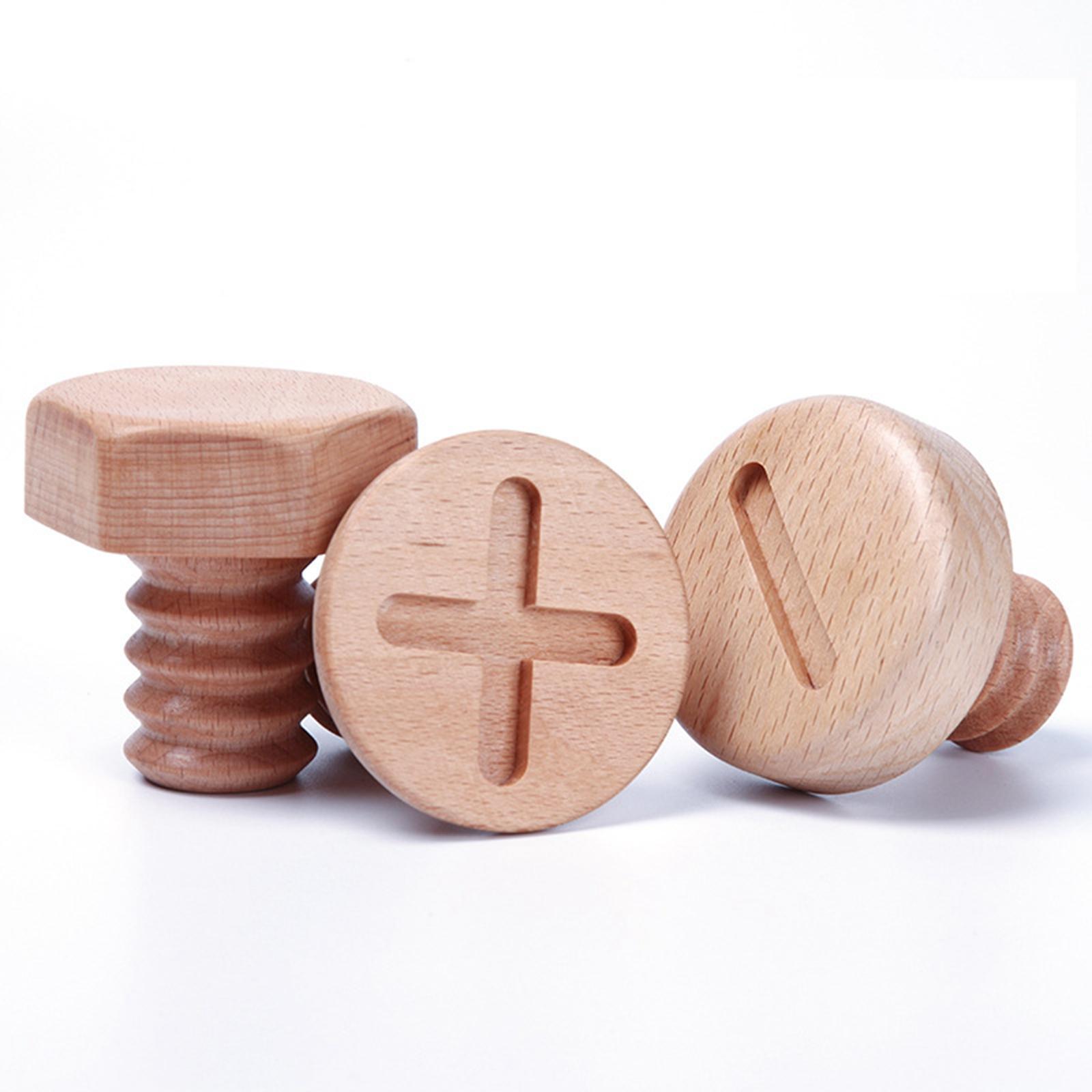 2x Wooden Hook Screw Premium Wall Nordic Clothes Coat Hooks Key Holder Hanger