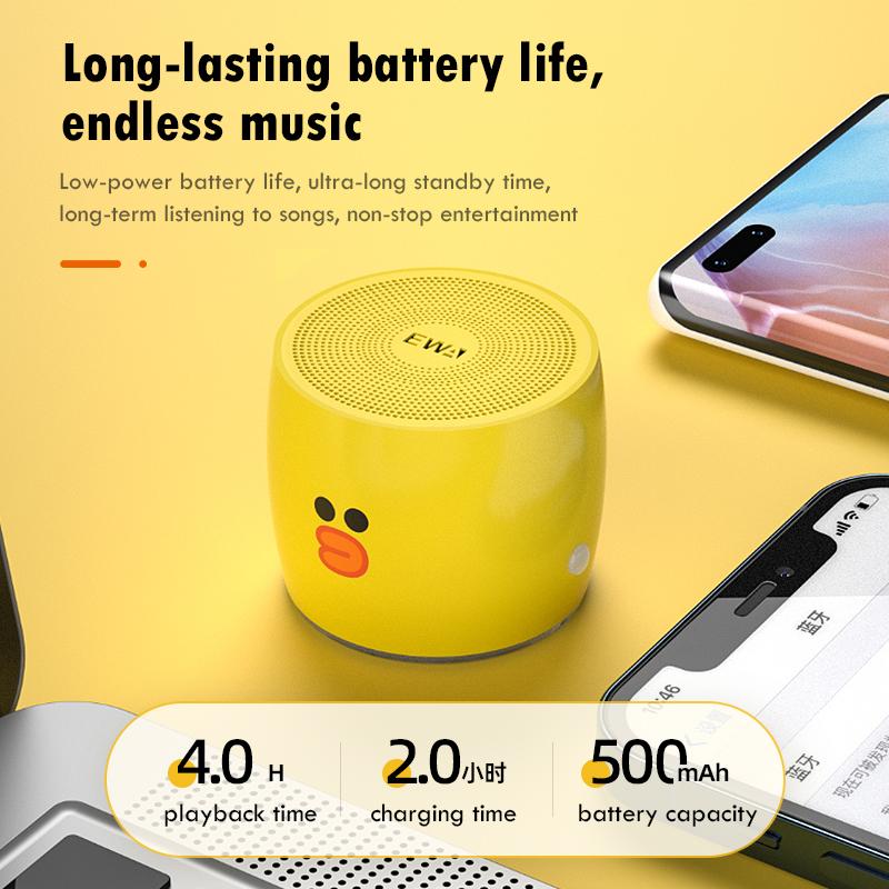 Ewa di động không dây bluetooth 5.0 loa thể thao ngoài trời hifi tws loa 6000mah stereo bass card mp3 máy nghe nhạc rảnh tay: màu xám