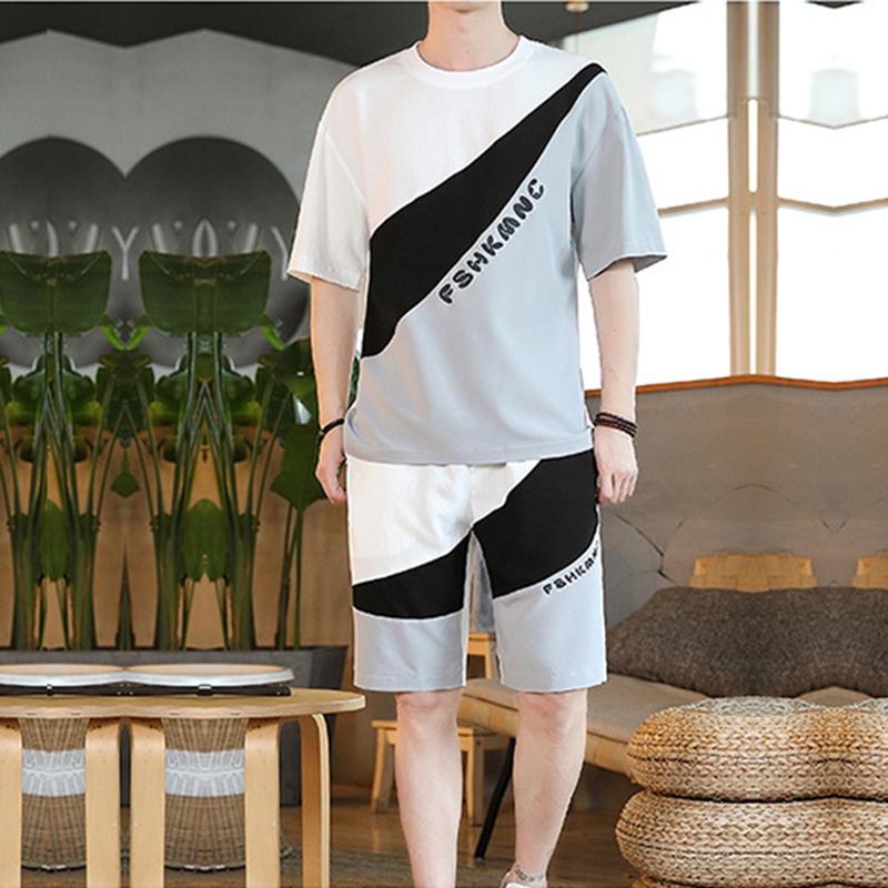 Bộ Đồ Nam Mùa Hè Áo Cổ Tròn Ngắn Tay Quần Short Thể Thao Hai Mảnh Thời Trang Zenkonu QA NAM 121V1