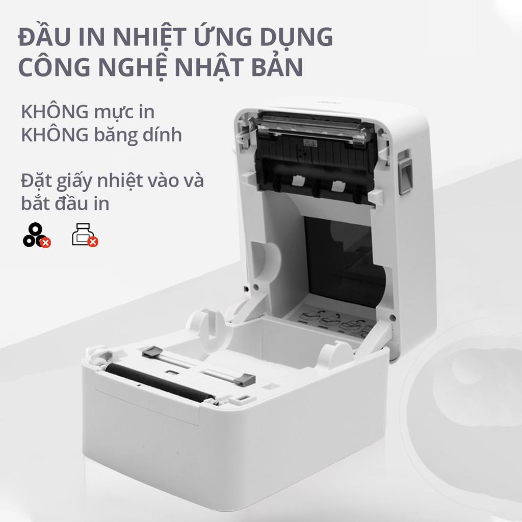 Máy in hoá nhiệt Deli DL-740CS in đơn hàng, tem mã vạch, hóa đơn, livestream, dùng giấy in nhiệt tự dán