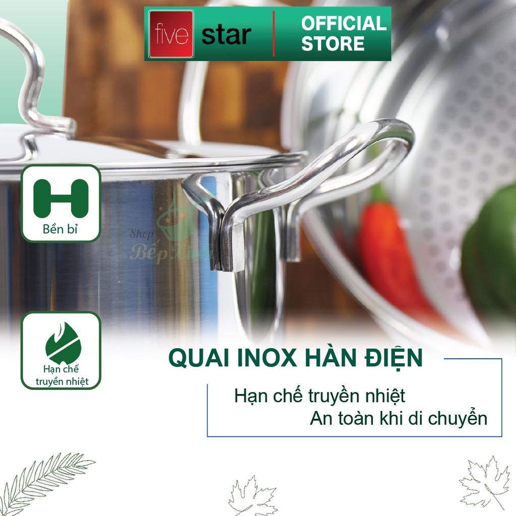 Bộ nồi xửng hấp 3 đáy từ inox 430 cao cấp  Standard nắp kính 24cm  , dùng được mọi bếp